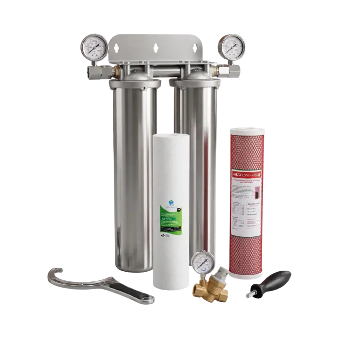 Stainless Steel Whole House Water Filter complete set
